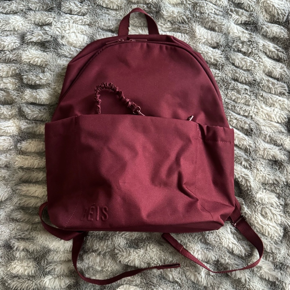 BEIS The Classic Backpack Bag Travel Burgundy